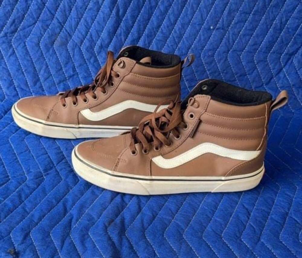 Vans Sk8-Hi MTE Brown Leather High Top Sneakers Men's Size 8.5